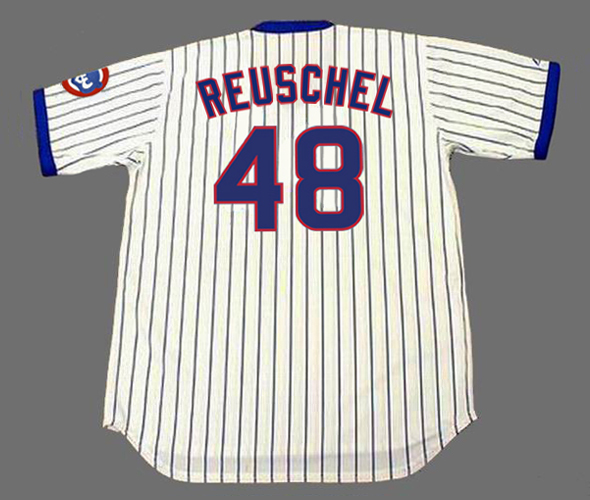 RICK REUSCHEL Chicago Cubs 1980 Majestic Cooperstown Home Baseball Jersey -  Custom Throwback Jerseys