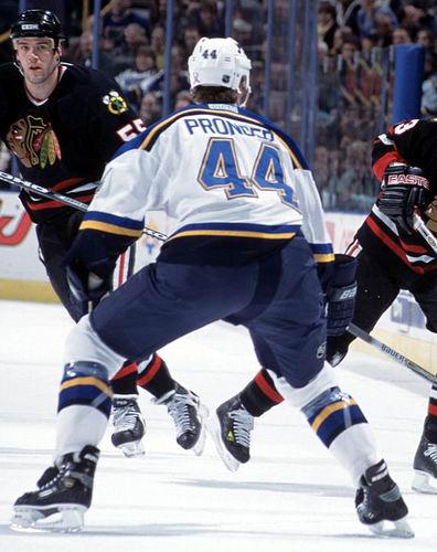 Chris Pronger 1997 St. Louis Blues Vintage Away Throwback NHL Hockey Jersey