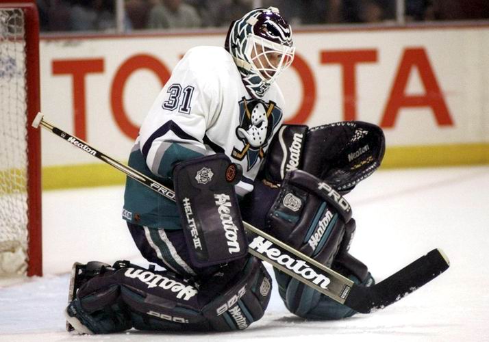 Guy Hebert Signed Mighty Ducks Jersey