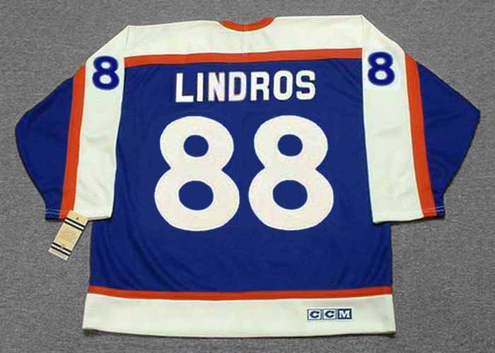 VTG Eric Lindros KOHO New York Rangers NHL LICENSED JERSEY Sewn Letters AIR  KNIT
