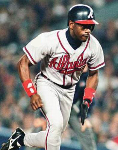 STEVE AVERY  Atlanta Braves 1995 Away Majestic Throwback Baseball Jersey