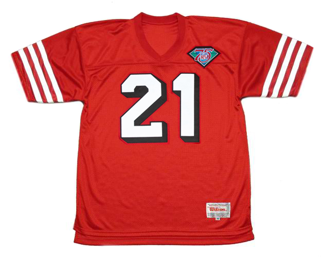 DEION SANDERS  San Francisco 49ers 1994 Wilson Throwback NFL Football  Jersey