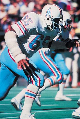 ELVIN BETHEA  Houston Oilers 1979 Wilson Throwback NFL Football