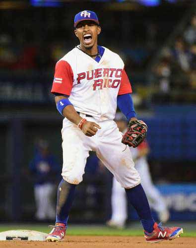 Youth Puerto Rico Baseball Francisco Lindor LEGENDS Royal 2023 World  Baseball Classic Name & Number T-Shirt