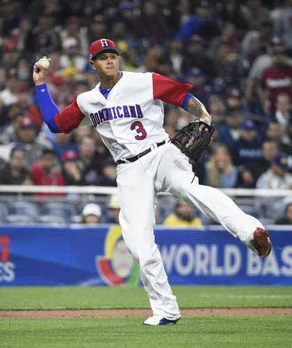 Manny Machado #13 Dominican Team World Baseball Classic 2023 REPLICA Jerseys