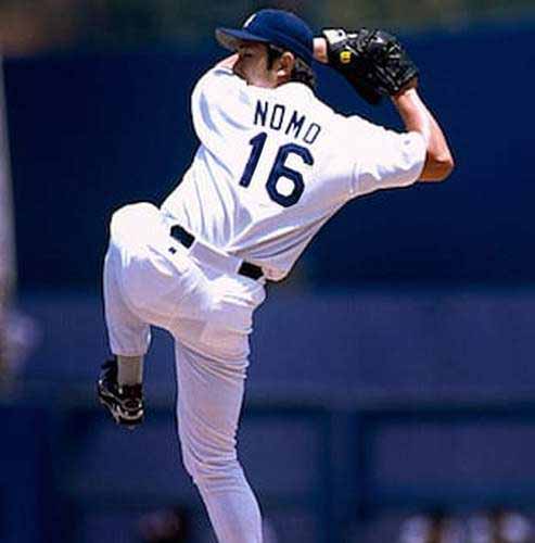 Hideo Nomo 1995 Los Angeles Dodgers Home Throwback MLB Baseball Jersey