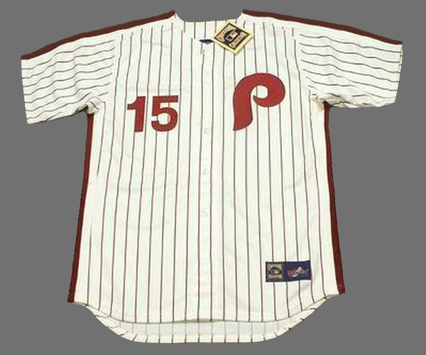 RICHIE ALLEN  Philadelphia Phillies 1975 Majestic Cooperstown Home  Baseball Jersey