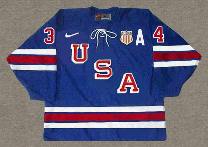 Auston Matthews USA Nike Olympic Throwback Blue Hockey Jersey