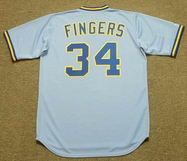 ROLLIE FINGERS Milwaukee Brewers 1982 Majestic Throwback Away