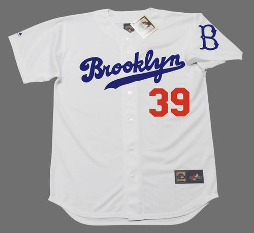 Brooklyn Dodgers Majestic Cooperstown Collection Pinstripe Henley