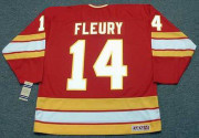 THEOREN FLEURY Calgary Flames 1980's Away CCM NHL Vintage Throwback Jersey - BACK