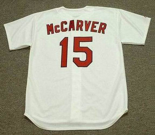 Authentic Men's Tim McCarver White Home Jersey - #15 Baseball St. Louis  Cardinals Flex Base