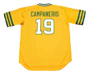 BERT CAMPANERIS Oakland Athletics 1973 Majestic Throwback Baseball Jersey - BACK