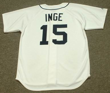 Vintage Majestic Mens 2XL Brandon Inge Detroit Tigers Baseball Jersey White USA