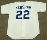 CLAYTON KERSHAW Los Angeles Dodgers 2014 Home Majestic Baseball Throwback Jersey - BACK