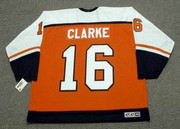 BOBBY CLARKE Philadelphia Flyers 1983 CCM Throwback Away NHL Hockey Jersey - Back