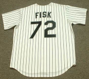 CARLTON FISK Chicago White Sox 1993 Majestic Throwback Home Baseball Jersey