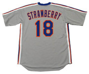 DARRYL STRAWBERRY New York Mets 1987 Majestic Cooperstown Away Baseball Jersey