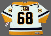 JAROMIR JAGR Pittsburgh Penguins 1998 CCM Throwback Home NHL Jersey - BACK