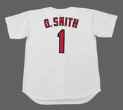 OZZIE SMITH St. Louis Cardinals 1992 Home Majestic Throwback Baseball Jersey - BACK