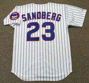 RYNE SANDBERG Chicago Cubs 1992 Home Majestic Baseball Throwback Jersey - BACK