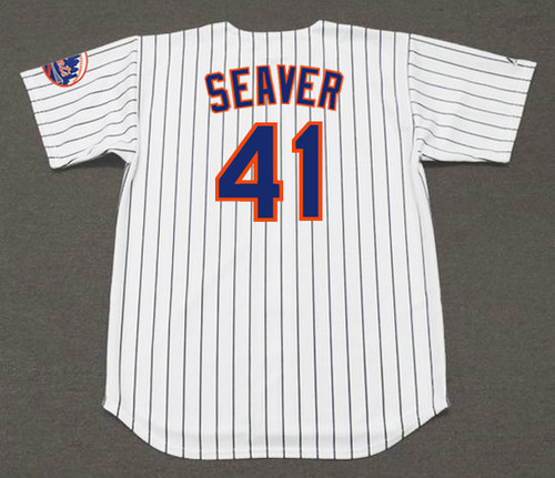 NOLAN RYAN  New York Mets 1969 Away Majestic MLB Throwback Jersey