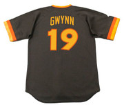 TONY GWYNN San Diego Padres 1984 Away Majestic Baseball Throwback Jersey - BACK