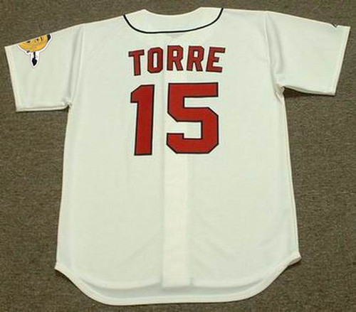 JOE TORRE  Milwaukee Braves 1962 Away Majestic Throwback Baseball