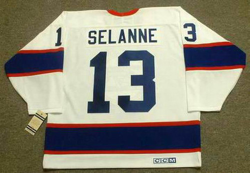 This awesome custom Selanne jersey creatively features old, new