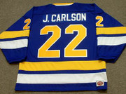 JEFF CARLSON Minnesota Fighting Saints 1975 WHA Throwback Hockey Jersey