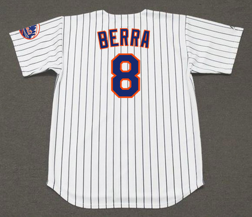 YOGI BERRA  New York Mets 1965 Home Majestic MLB Throwback Jersey