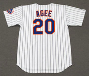 TOMMIE AGEE New York Mets 1969 Home Majestic Baseball Throwback Jersey - BACK