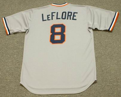 RON LeFLORE Detroit Tigers 1976 Majestic Cooperstown Throwback