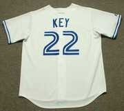 JIMMY KEY Toronto Blue Jays 1990 Majestic Throwback Home Baseball Jersey - BACK