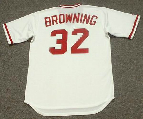 Tom Browning Men's Cincinnati Reds Home Cooperstown Collection