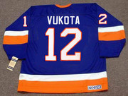 MICK VUKOTA New York Islanders 1993 Away CCM Vintage Throwback NHL Hockey Jersey - BACK