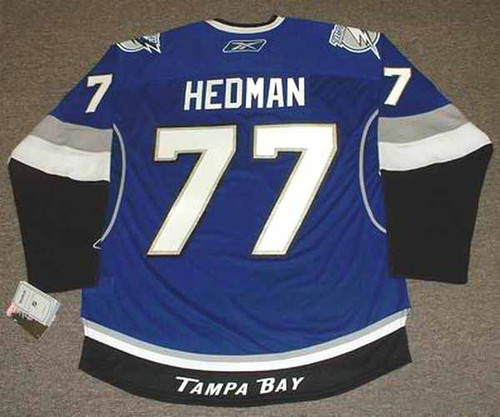 Adidas #77 Hedman (A) 2021-22 Game-Worn Lightning Home Jersey (Size 60) Set 3