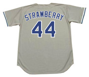 DARRYL STRAWBERRY Los Angeles Dodgers 1991 Away Majestic Baseball Throwback Jersey - Back