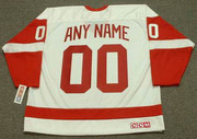 DETROIT RED WINGS CCM Throwback NHL Customized Jersey - Back