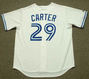 JOE CARTER Toronto Blue Jays 1993 Majestic Throwback Home Baseball Jersey - BACK