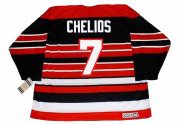 CHRIS CHELIOS Chicago Blackhawks 1992 CCM Vintage Throwback NHL Hockey Jersey - BACK