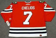 CHRIS CHELIOS Chicago Blackhawks 1996 CCM Throwback Away Hockey Jersey - BACK