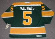 CAROL VADNAIS California Golden Seals 1971 CCM Vintage Throwback NHL Jersey - BACK