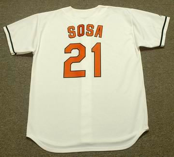 21 SAMMY SOSA Baltimore Orioles MLB OF Orange Throwback Jersey