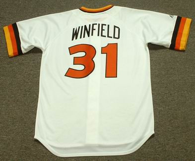 DAVE WINFIELD San Diego Padres 1980 Majestic Cooperstown Throwback Home  Baseball Jersey - Custom Throwback Jerseys