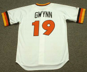 TONY GWYNN San Diego Padres 1984 Majestic Throwback Home Baseball Jersey - BACK