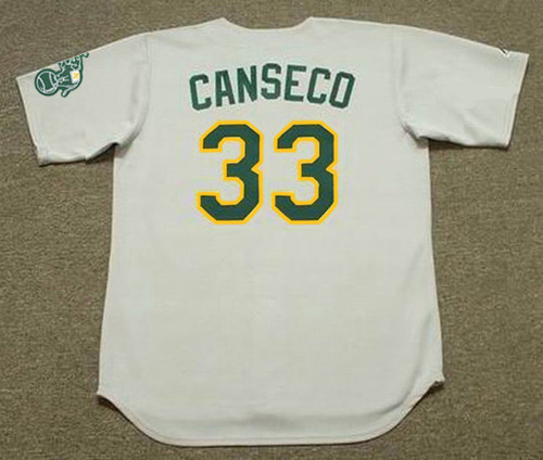 JOSE CANSECO  Oakland Athletics 1989 Away Majestic Throwback