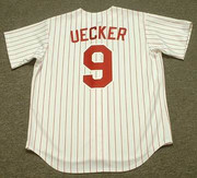 BOB UECKER Philadelphia Phillies 1966 Home Majestic Throwback Baseball Jersey - Back