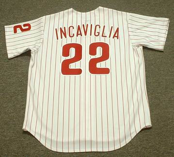 PETE INCAVIGLIA Philadelphia Phillies 1993 Majestic Throwback