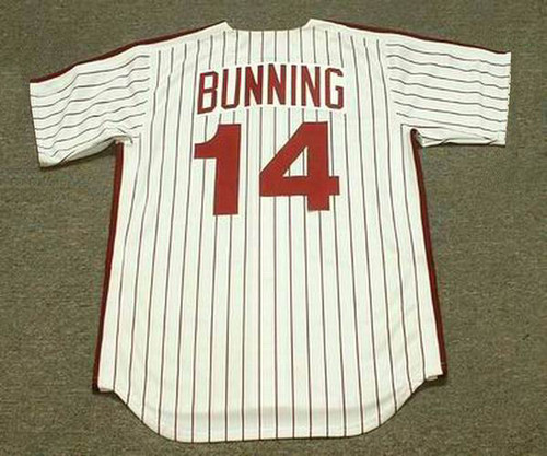 Phillies Bunning Throwback Cooperstown Baseball Jersey